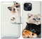 Bcov iPhone 15 Case,Cute Brown Cat Leather Flip Phone Case Wallet Cover with Card Slot Holder Kickstand For iPhone 15