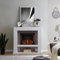 Modern Style Lirrington Stainless Steel Electric Fireplace Suite Surround & Fire Fireplace