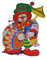 PARTY DISCOUNT NEU Wand-Deko Karnevals-Clown mit Trommel, ca. 60cm