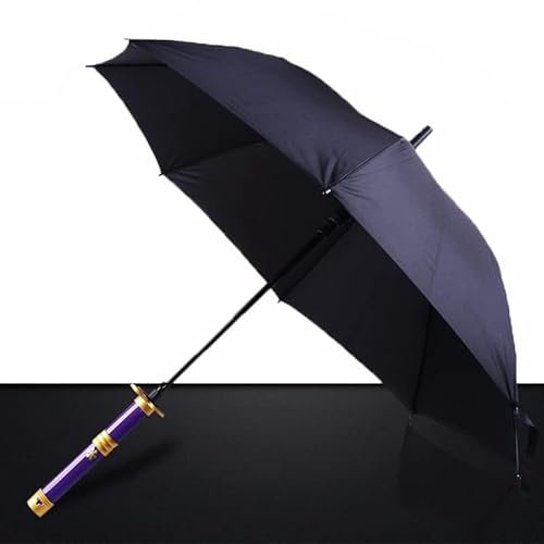 ysrpoud One Piece Anime Cosplay Umbrella 210T Long Many 16 Huesos Samurai inmitable Fort Ninja Katana Paraguas, Mango de Anime 1: 1,A