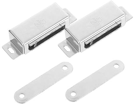 Veemoon 2 Stk Magnetische Schranktür Magnetische Haken Möbel Fängt Kleiderhaken Ziehen Magnetischer Türverschluss Schwerer Fang Magnetische Türschnäpper Edelstahlschrank Rostfreier Stahl