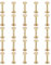 PATIKIL 25 Ensembles de Vis Chicago, Vis de Reliure Fendue M4x22mm en Laiton pour Ceinture en Cuir, Albums Photo de Scrapbooking