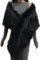 Frauen 1920 Braut Hochzeit Kunstpelz Schal Wrap Schwarz Braut Pelz Schal Stola Fur Wraps und Tücher für Frauen