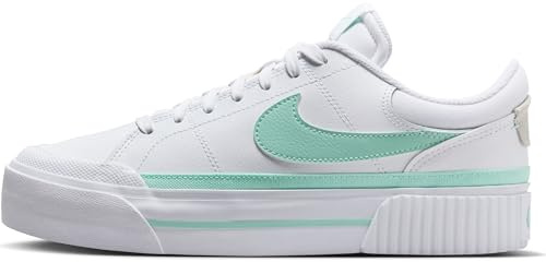 Nike Low Top Schuhe W Court Legacy Lift, White/Mint Foam-Barely Green, FZ3770-100, 39 EU (8 US)