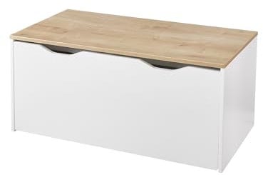 VERTBAUDET Aufbewahrungsbox, Bank mit Rollen, Weiß, TU