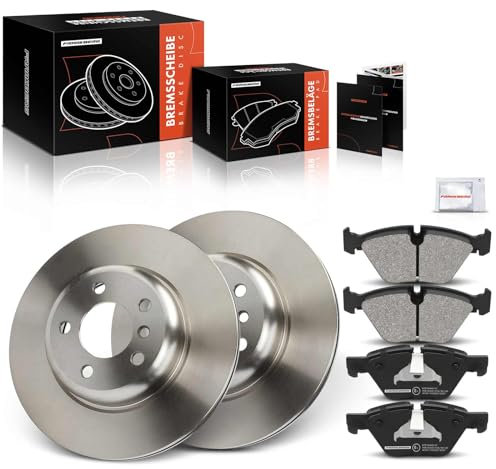 Frankberg 2x Bremsscheiben + 4x Bremsbeläge Vorderachse mit Bremsenschmiermittel Kompatibel mit 5er F10 518-523 09-16 5er F10 F18 518-523 09-16 5er Touring F11 518-523 09-17 Replace# 34116858047