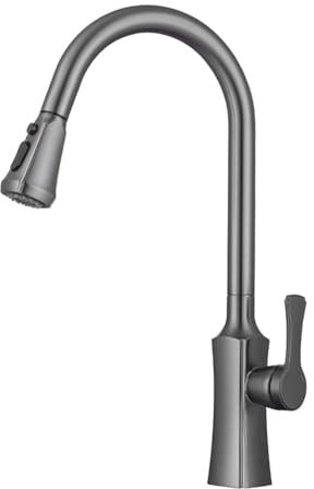Küchenarmatur,Küchenarmatur mit ausziehbarer Brause, Wasserhahn für Küchenspüle, Einhebel-Küchenspülenarmatur aus Messing, 360° schwenkbarer Küchenarmatur modern, ausziehbarer Küchenarmatur,