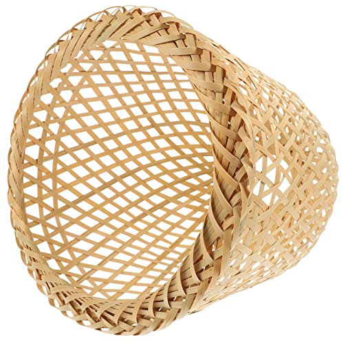 HOMSFOU Pantalla De Lámpara De Mimbre - Cubierta De Luz Colgante De Ratán De Bambú - Pantalla De Lámpara De Araña Tejida - Cubierta De Luz De Mesa - Para Lámpara De Pie Colgante De Techo