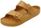 VICT POPU Pantoletten Damen mit Fussbett Sandalen Flach Rutschfest Sommer Badelatschen Lässig EVA Slides Erwachsene Schlappen Tan 41