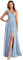 Ever-Pretty Abito Dmigella Donna Linea ad A Abiti Lunghi Donna da Cerimonia Blu Polvere Chiaro 42
