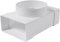 Vent Systems 110 x 55 mm rechteckiger 90° Grad T-Kanalverbinder zu Ø100-mm-Abzweig – Rohreinlass, Auslasskupplung – Heizung, Kühlung, Lüftungsanschluss – HVAC-System-Kanaladapter