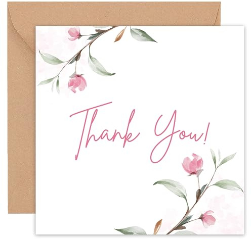 Dankeskarten, Dankeskarte, Dankeskarte, Lehrerkarten, mit Umschlag, für Hochzeit, Lehrer, Krankenschwestern, Ärzte, Kleinunternehmen, Kinder, Freunde, Einzelbett, groß für Frauen, 14 cm