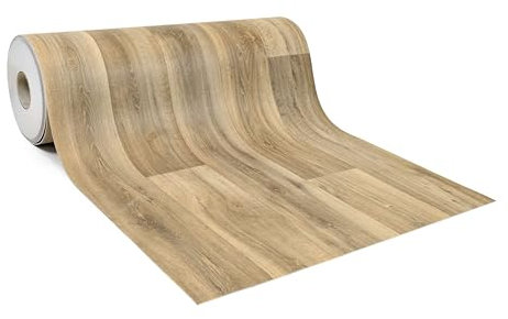 GIURI TESSUTI - Pavimento in PVC - Rivestimento per superfici in Vinile Impermeabile con texture Antiscivolo e supporto in Tessuto Insonorizzante (AL METRO, BRELAX PALE)