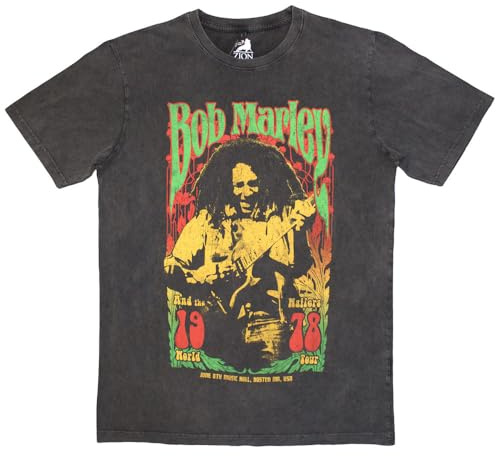 Bob Marley 1978 Limited Edition 999 Only Premium Wash T Shirt XXL Charcoal