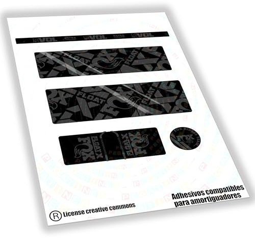 WP484 Aufkleber kompatibel mit Rear Shox Fox Float X Performance Bike Aufkleber, MTB Decals, Auffkleber, Federgabel (DARK-GREY-073)