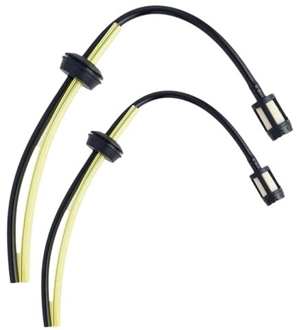 2pcs Universal Fuel Line Hose Pipe Filter for most strimmer, 21cm Fuel Pipe, Gas Oil Tube Pipe for Fuel Filters, mower fuel pipe fuel Hose Pipe Line Replacement Part for Grass Trimmer Mower Engine