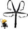 5 Punkt Gurt für Stokke Tripp Trap Hauck Hochstuhl,Sicherheitsgurt Baby Geschirr Kinderwagen Zubehör,Stuhl Kinderschutzgurt Bands Child Safety Harness Kinder Bollerwagen Cares Ersatzteile (Schwarz)
