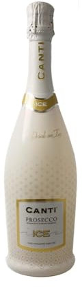 CANTI ICE Italienischer halbtrockener Schaumwein mit kontrollierter D.O.C Prosecco CANTI Ice Flasche 75 cl. 4er Pack