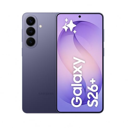 Samsung Galaxy S26+ 256GB, Teléfono Móvil con Galaxy AI, Cámara 50MP, 12GB RAM, Batería 4900mAh, Garantía del Fabricante 3 Años + 1 Año Extra, Color Violeta Cobalto (Versión Española)