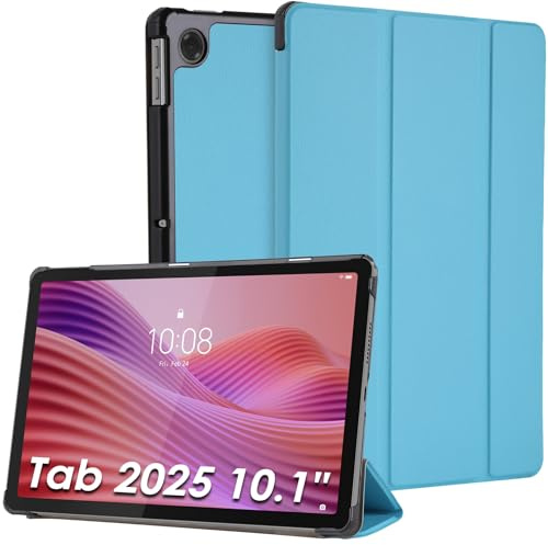 Bighan Case replace for Lenovo Tab 10.1 inch 2025 Slim Stand TriFold Hard Shell Protective Back Cover for Tab TB311FU/TB311XU -Light Blue