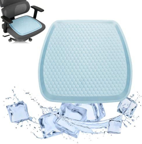 SEMINISMAR Ggelkissen Sitzkissen,Gel Sitzkissen Orthopädisch,Gelkissen zur Linderung von Druckstellen,Sitzkissenfür bürostuhl,AutoSitzkissen mit belüfteten KühlungsSitzkissen für Bürostühle