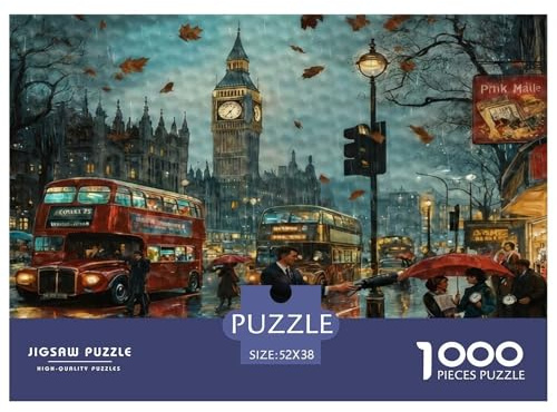 Big Ben London Street Jigsaw Puzzle for Adults 1000 Piece Jigsaw Puzzle Paper Leisure 52x38cm/1000pcs