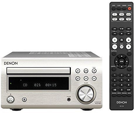 Denon RCD-M41 SIL Lettore Sintonizzatore con CD, Bluetooth e Radio, Grigio