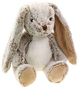 ELLUG Stofftier/Plüschtier/Kuscheltier grau-brauner Hase mit Schlappohren H.: 40cm (0320250)