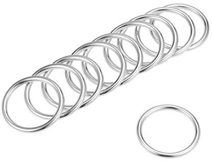 sourcing map 25stk. O-Ring Schnalle für Hardware Taschen Basteln DIY 1(25mm) Silber Ton