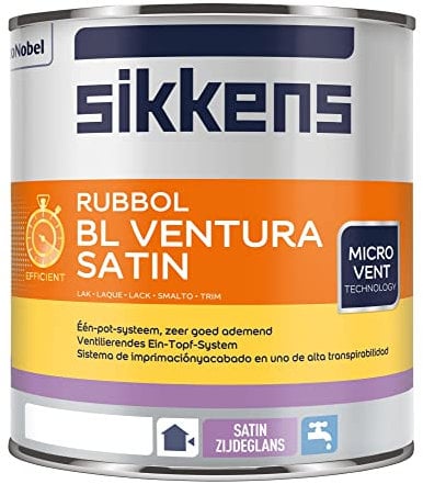 Sikkens RUBBOL BL VENTURA SATIN Ventilierendes Ein-Topf-System Seidenglänzend Base W05 Weiß Außen 2,5 Liter