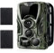 Caméra de Chasse avec 2PCS 5000mAh Lithium Batterie Rechargeable, Trail Caméra 20MP 1080P Sécurité No Glow Vision Nocturne Infrarouge Invisible activé, 0.3s Vitesse de Déclenchement
