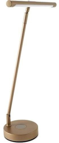 GEWA Pianoleuchte PL-78, Musiklampe, Notenpultleuchte (dimmbar und Intuitiv bedienbar, einfache Anpassung, nachhaltig und energiesparend, USB-Ladebuchse enthalten, inkl. Netzteil), Gold Matt
