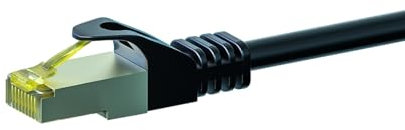 Danicom RJ45 Netzwerkkabel S/FTP (PiMF) - CAT 7 Rohkabel - Schwarz - 7,50m