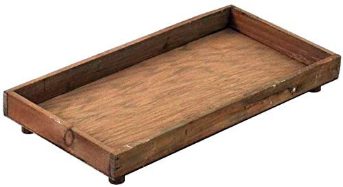 CHICCIE Bandeja decorativa marrón 38 cm – Bandeja decorativa vintage para velas