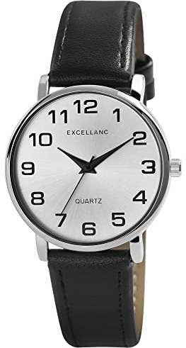 Excellanc Damen-Uhr Kunstleder Armband Dornschließe Analog Quarz 1900274
