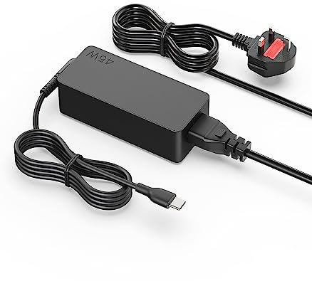 45W USB C Charger for Hp Dell Acer Asus Lenovo Laptop Charger Chromebook Notebook USB-C Adapter Power Cable more Device Type C Charging UK