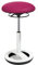 Topstar SU53BT7 Sitness High Bob, Stehhilfe, Fitnesshocker, Arbeitshocker, Sitzhöhe: 49-70cm, Standfußring Alu weiß lackiert, Stoffbezug, pink