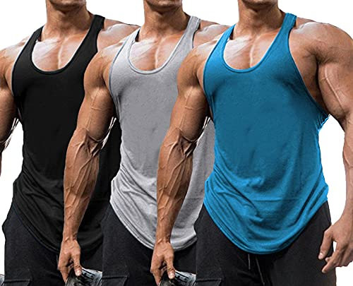 Babioboa Herren Sport Tank Top Bodybuilding Fitness Muskelshirt Ärmellose Sport Shirt Trainingsshirt BGRPE S