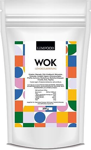 Limfood | 200g Wok Gewürz, Gewürzzubereitung für Gerichte aus dem Wok oder der Pfanne, Würzmischung, gebratene Nudeln, asiatische Küche
