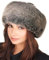 Futrzane Siberian Mütze mit Fellrand - Fellmütze Damen - Pelz und Leder Hut (M, Schwarz - Grau Siberian)