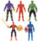 Philoctes 5 Stück Mini Figuren Set, Superhelden Figuren Set Cake Topper, Superhelden Figuren Tortendeko Superhero für Kindergeburtstag Kuchen Dekoration Office Sammler Party Liefert Junge