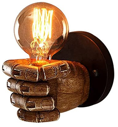 Retro-Wandlampe, Industrielle Wandleuchte Tischlampensockel, Retro-Wandlampenhalter in Faustform, Wandleuchte, Lampensockel, Wandlampenhalter, Wandlampenhalter, Wandkunst-Dekoration Für Bar, Restauran