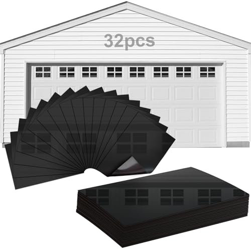 32 finestre magnetiche per porte del garage, 2 finestre magnetiche decorative lucide per porte del garage, finestre magnetiche lucide per porte del garage, finestre magnetiche lucide decorative 10,2 x