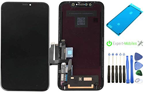 Expert-mobiles - Full Touch Screen LCD Glass Compatible with iPhone X XR XS XS Max 11 11 Pro 11 Pro Max 12 12 Mini 12 Pro 12 Pro Max + Gasket + Tool Kit (15 Soft OLED)