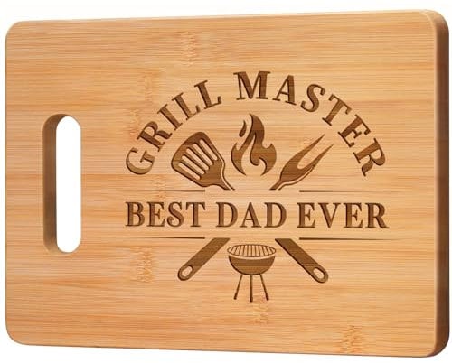 Gleevara Father's Day Gifts for Dad from Daughter Son, Personalised Bamboo Chopping Board, Gifts for Dad on Birthday Christmas