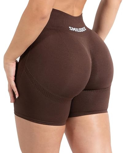 SMILODOX Shorts Leggings Damen Cetrina, Scrunch Radlerhose kurz, Shaped Fit Kurze Sporthose, Hotpants Booty Scrunch, elastischer Bund, angenehm auf der Haut