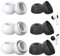 MEXRUMI 6 Paia Gommini in Silicone per Auricolari Con Foro per Riduzione Del Rumore per Airpods Pro - Cuscinetti di Ricambio In-Ear (S/M/L Bianco E Nero)