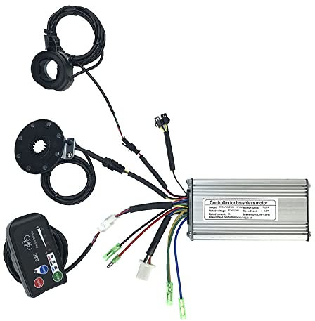 Briaatt E-Bike Controller + LED880 Display Sensor Daumengas Elektrischer Fahrradcontroller KT 36V / 48V 250W 15A SM Kit Teile