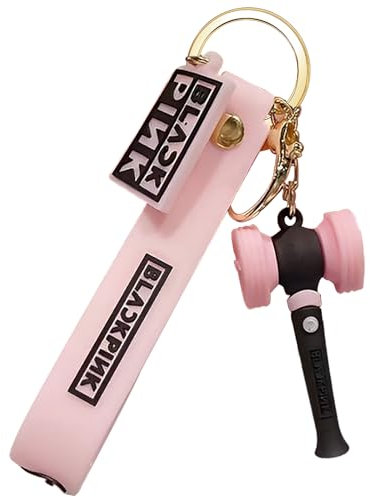 Simsky Blackpink Schlüsselanhänger, rosa, mit Figur, für Konzerte und Fanclubs