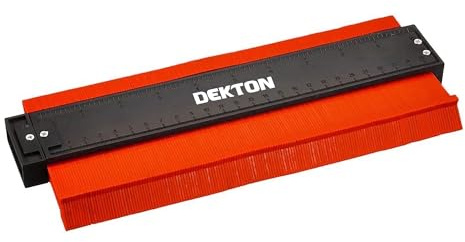 Dekton Contour Gauge Pro, 4 x 10 Tool for Perfectly Measuring Irregular Shapes with 177 Plastic Pins, Ideal for Tile, Vinyl, and Laminate Installations, Features Metric & Imperial Scales